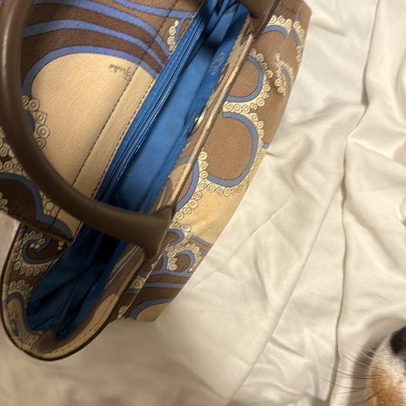 Vintage Pucci mini bag. Blue and brown print - Picture 3 of 11